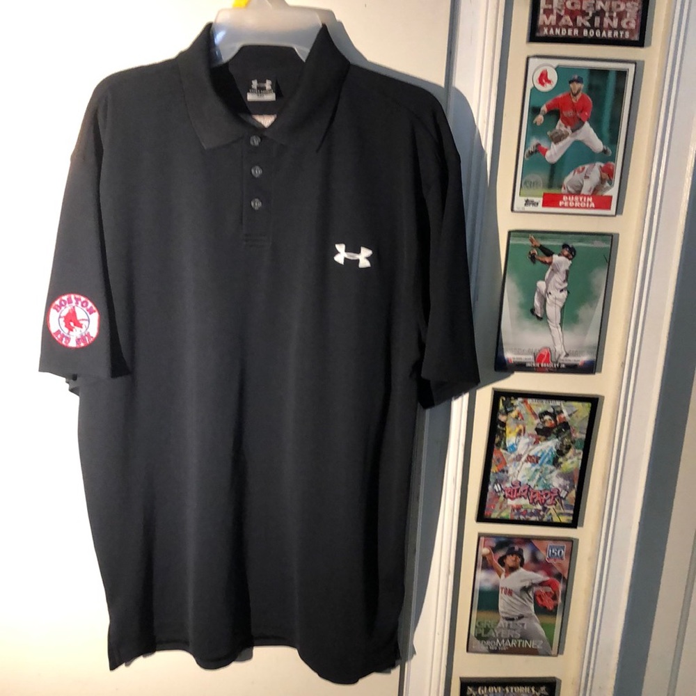 Boston Red Sox MLB Under Armour Fenway Sports Group Black Polo Shirt Men’s M